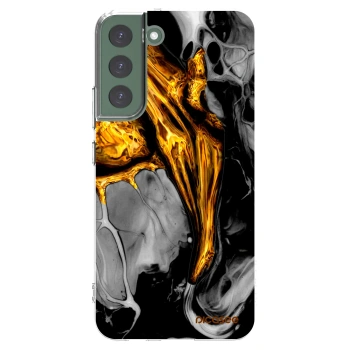 Picasee silikonska prozirna maskica za Samsung Galaxy S22+ 5G - Black Gold