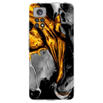 Picasee silikonska prozirna maskica za Xiaomi Redmi Note 11 - Black Gold
