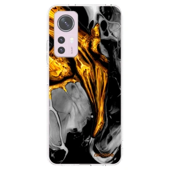 Picasee silikonska prozirna maskica za Xiaomi 12 - Black Gold