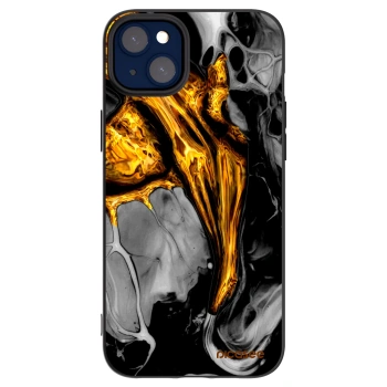 Picasee crna silikonska maskica za Apple iPhone 14 Plus - Black Gold