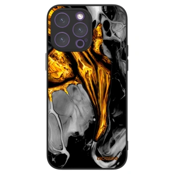 Picasee ULTIMATE CASE MagSafe za Apple iPhone 14 Pro Max - Black Gold