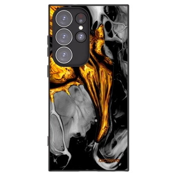Picasee crna silikonska maskica za Samsung Galaxy S23 Ultra 5G - Black Gold