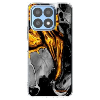 Picasee silikonska prozirna maskica za Honor X8a - Black Gold