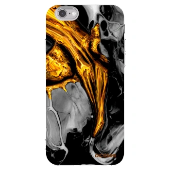 Picasee silikonska prozirna maskica za Apple iPhone 6/6S - Black Gold