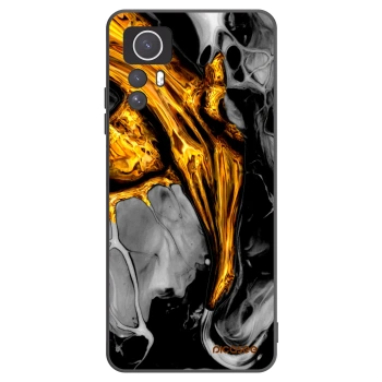 Picasee crna silikonska maskica za Xiaomi Redmi Note 12S - Black Gold
