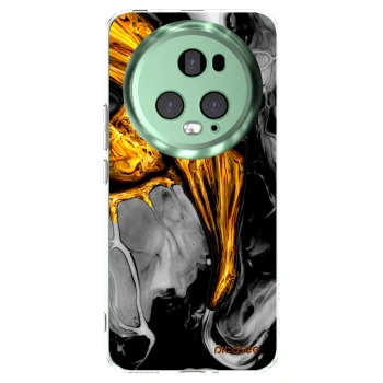 Picasee silikonska prozirna maskica za Honor Magic5 Pro - Black Gold