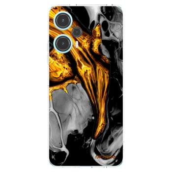 Picasee silikonska prozirna maskica za Xiaomi Poco F5 - Black Gold
