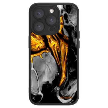 Picasee ULTIMATE CASE MagSafe za Apple iPhone 15 Pro - Black Gold