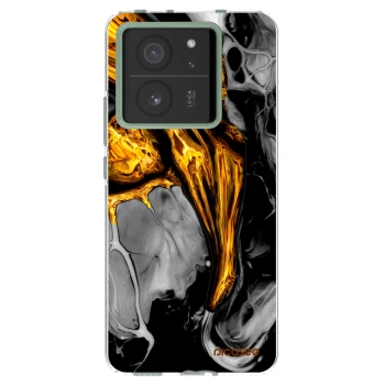 Picasee silikonska prozirna maskica za Xiaomi 13T - Black Gold