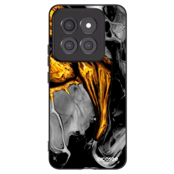 Picasee crna silikonska maskica za Xiaomi 14 Pro - Black Gold