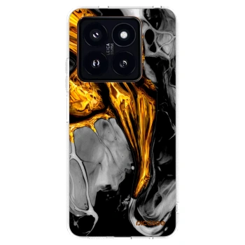 Picasee silikonska prozirna maskica za Xiaomi 14 Pro - Black Gold