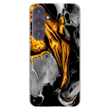 Picasee silikonska prozirna maskica za Samsung Galaxy S24+ S926B 5G - Black Gold