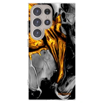 Picasee silikonska prozirna maskica za Samsung Galaxy S24 Ultra S928B 5G - Black Gold