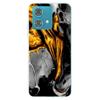 Picasee silikonska prozirna maskica za Motorola Edge 40 Neo - Black Gold