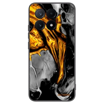 Picasee crna silikonska maskica za Xiaomi Poco X6 Pro - Black Gold