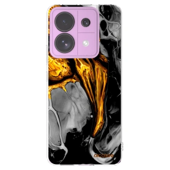Picasee silikonska prozirna maskica za Xiaomi Redmi Note 13 Pro 5G - Black Gold