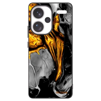 Picasee crna silikonska maskica za Xiaomi Redmi Note 13 Pro+ 5G - Black Gold