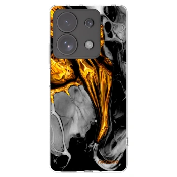Picasee silikonska prozirna maskica za Xiaomi Redmi Note 13 Pro 4G - Black Gold