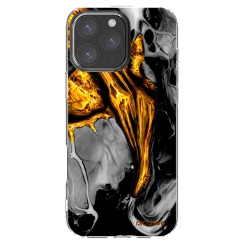 Picasee silikonska prozirna maskica za Apple iPhone 16 Pro Max - Black Gold