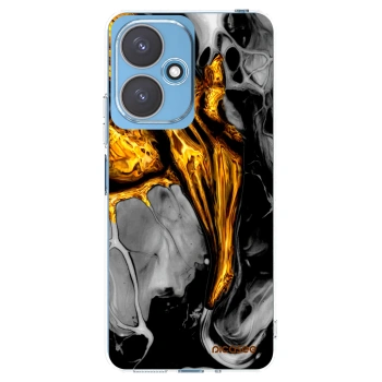 Picasee silikonska prozirna maskica za Xiaomi Redmi 13C 5G - Black Gold