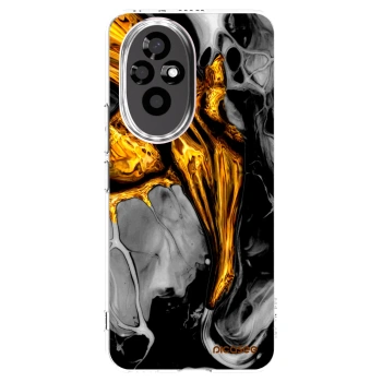 Picasee silikonska prozirna maskica za Honor 200 5G - Black Gold