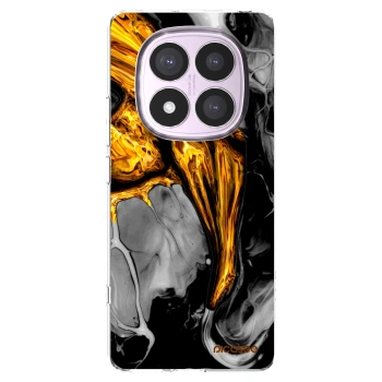 Picasee silikonska prozirna maskica za Xiaomi Redmi Note 14 Pro 5G - Black Gold