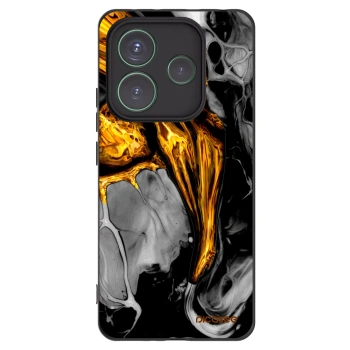 Picasee crna silikonska maskica za Xiaomi Redmi Note 14 5G - Black Gold
