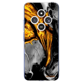 Picasee silikonska prozirna maskica za Xiaomi Redmi 14C - Black Gold
