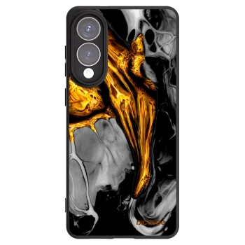 Picasee crna silikonska maskica za Samsung Galaxy S25 Edge 5G - Black Gold