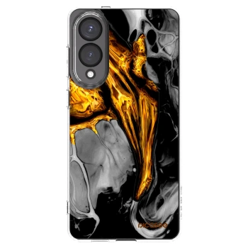 Picasee silikonska prozirna maskica za Samsung Galaxy S25 Edge 5G - Black Gold