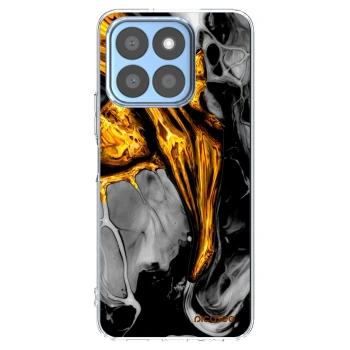 Picasee silikonska prozirna maskica za Honor X8c - Black Gold