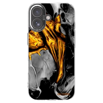 Picasee silikonska prozirna maskica za Apple iPhone 17 - Black Gold