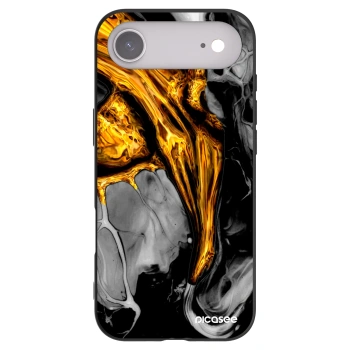 Picasee crna silikonska maskica za Apple iPhone Air - Black Gold