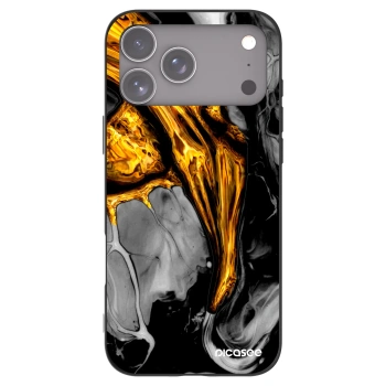 Picasee crna silikonska maskica za Apple iPhone 17 Pro Max - Black Gold