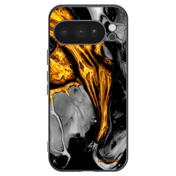 Picasee crna silikonska maskica za Google Pixel 10 Pro - Black Gold