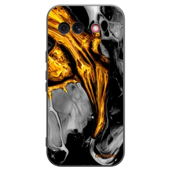 Picasee crna silikonska maskica za Google Pixel 10a - Black Gold