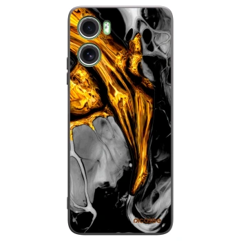 Picasee crna silikonska maskica za Motorola Moto G06 - Black Gold