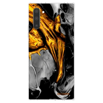 Picasee silikonska prozirna maskica za Samsung Galaxy Note 10 N970F - Black Gold