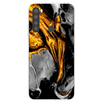 Picasee silikonska prozirna maskica za Xiaomi Redmi Note 8 - Black Gold