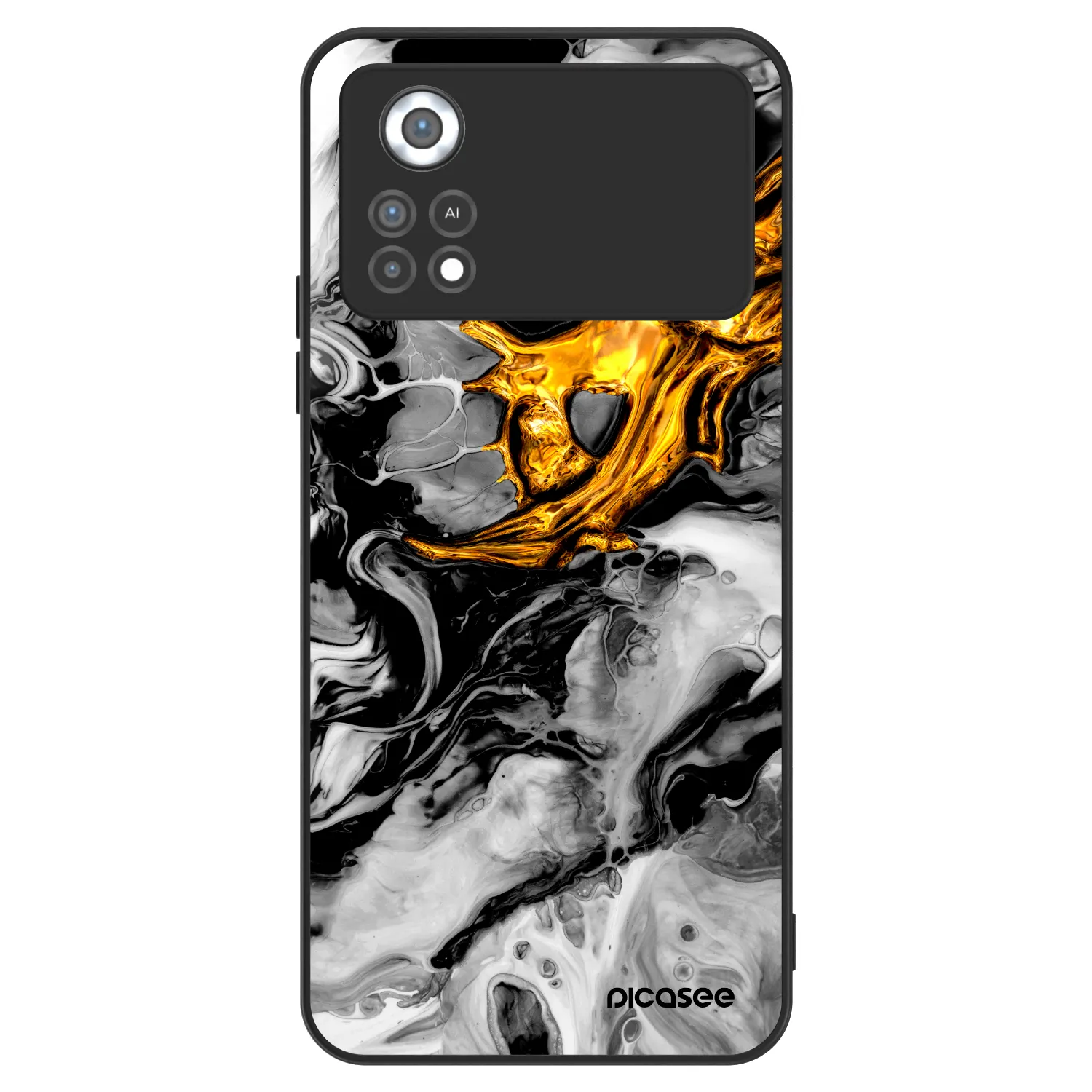 Picasee ULTIMATE CASE za Xiaomi Poco X4 Pro 5G - Black Gold 2