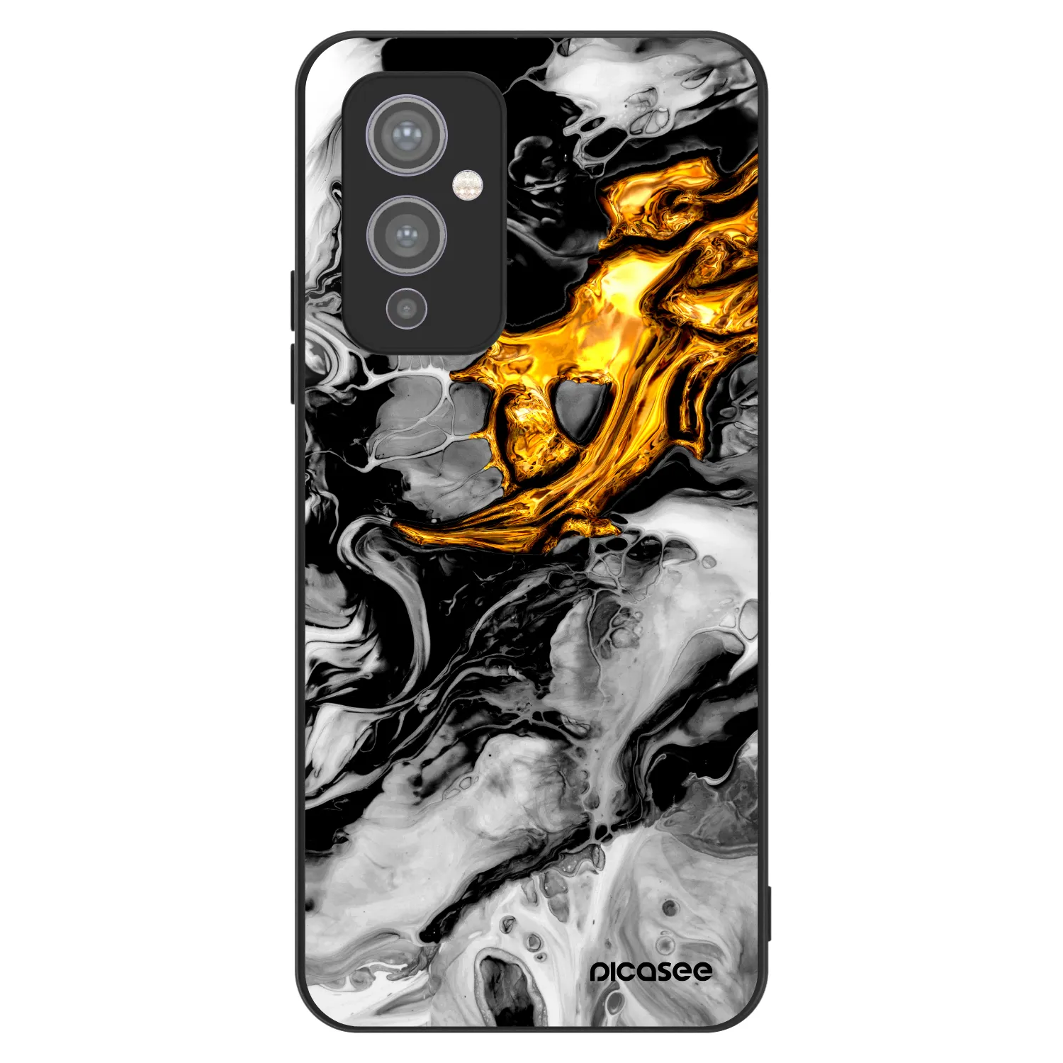 Picasee ULTIMATE CASE za OnePlus 9 - Black Gold 2