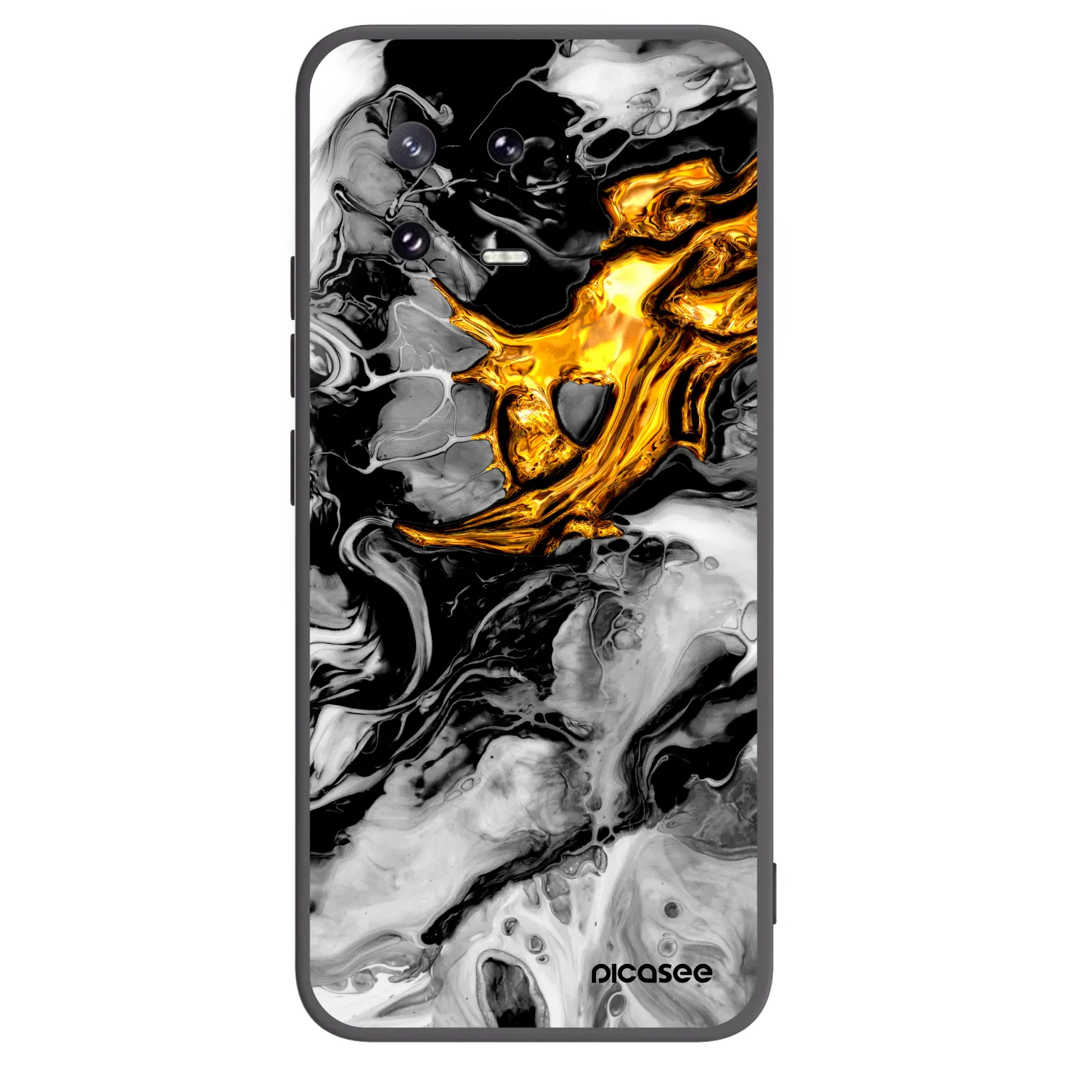 Picasee crna silikonska maskica za Xiaomi 13 Pro - Black Gold 2