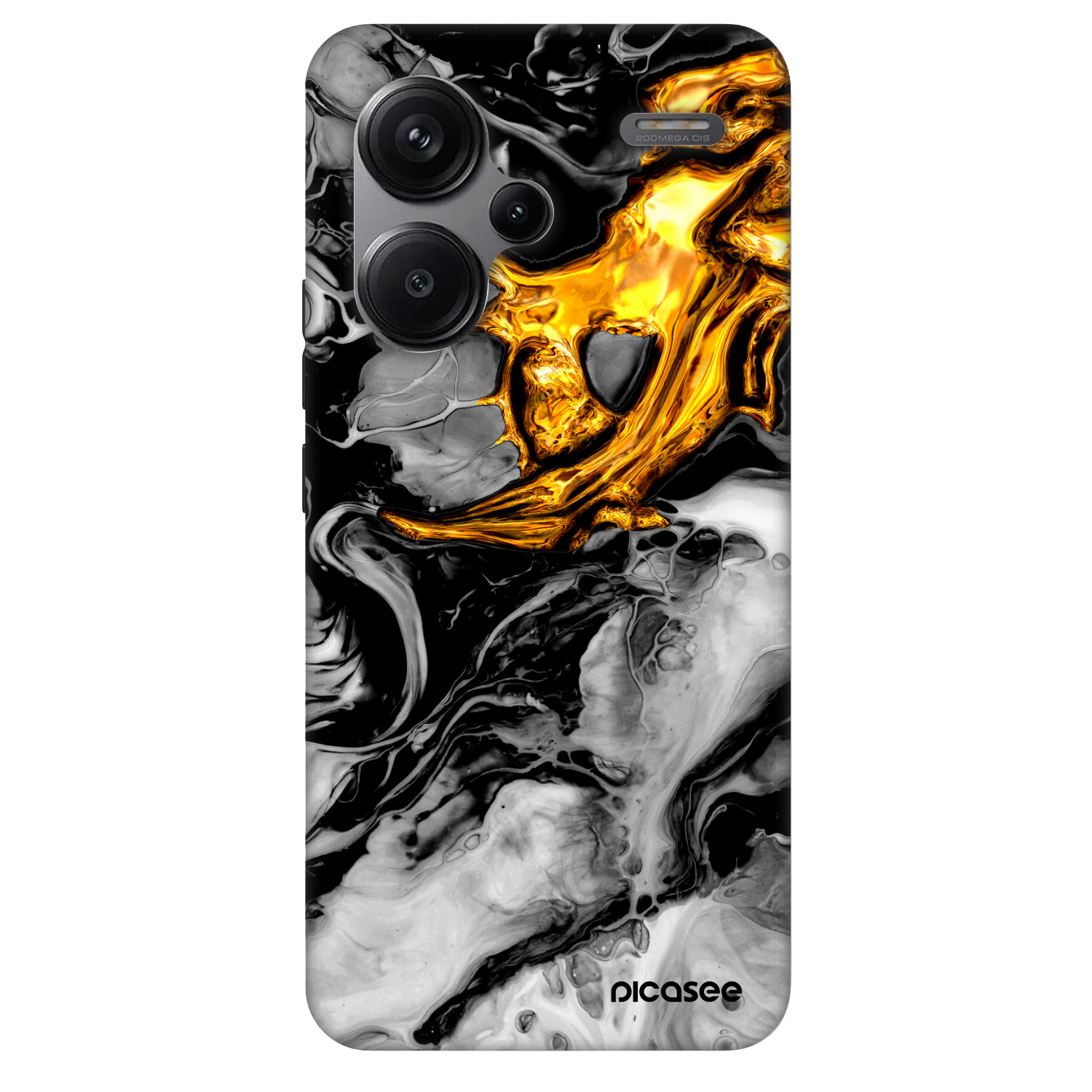 Picasee Fashion Case za Xiaomi Redmi Note 13 Pro+ 5G - Black Gold 2