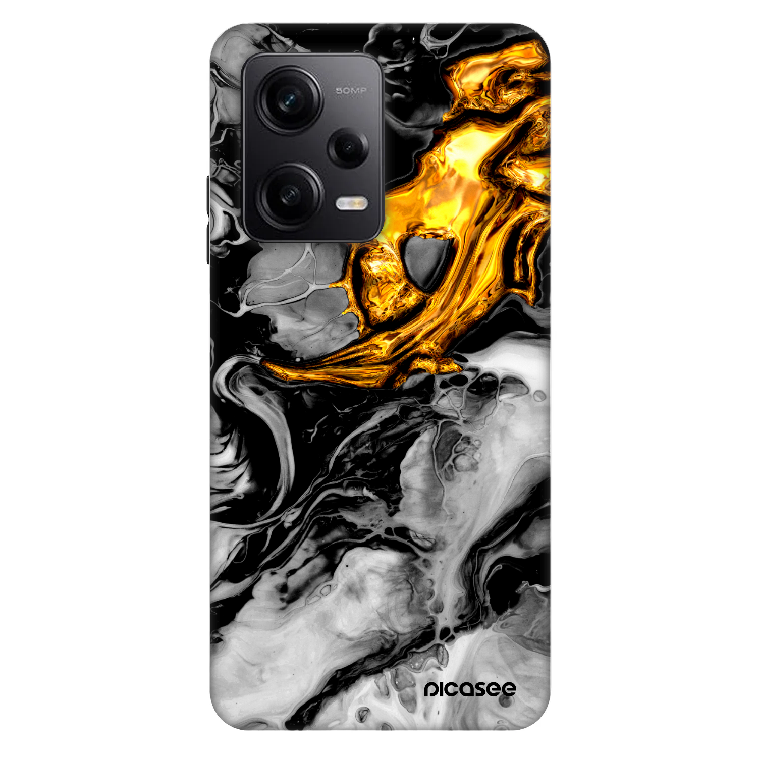 Picasee Fashion Case za Xiaomi Redmi Note 12 Pro+ 5G - Black Gold 2
