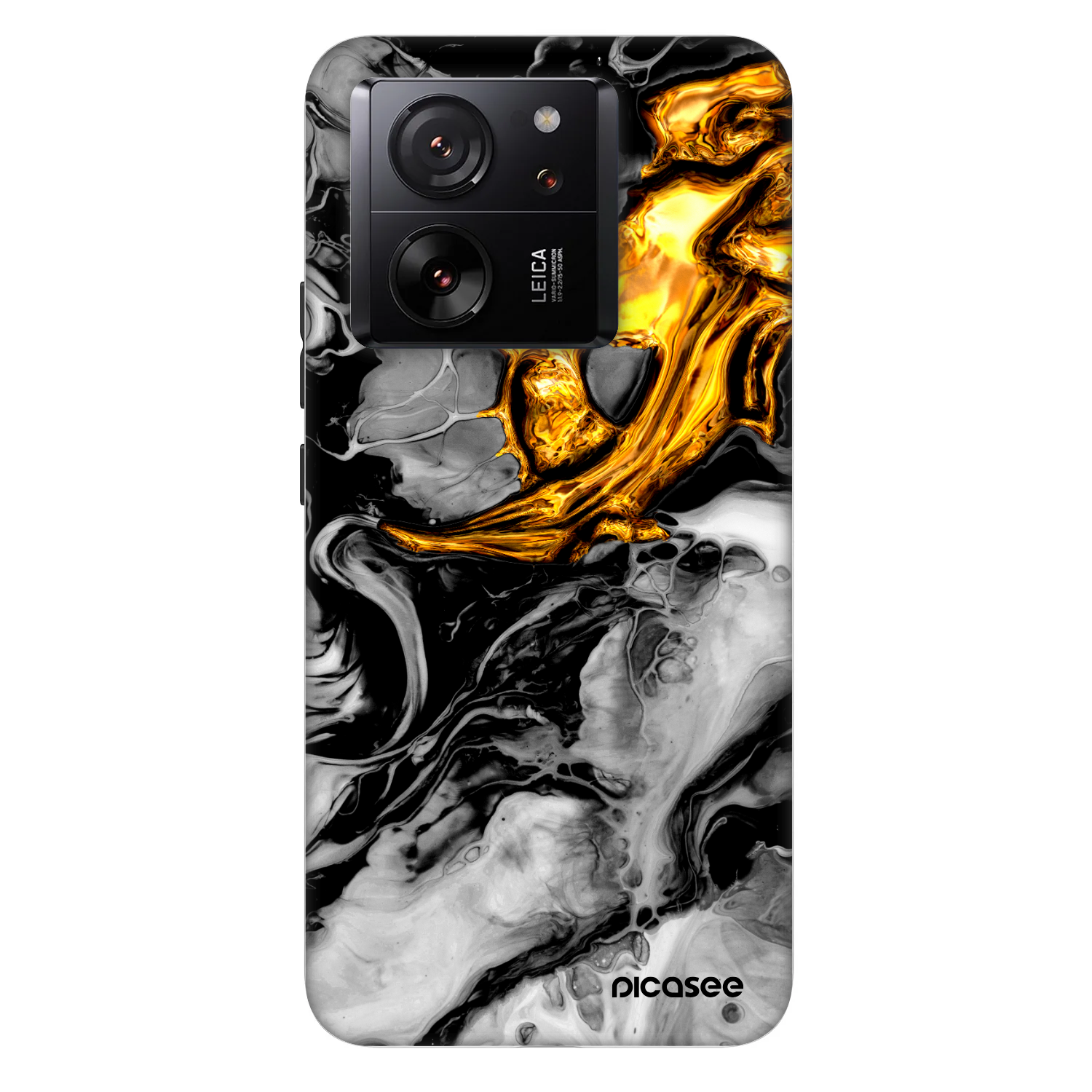 Picasee Fashion Case za Xiaomi 13T - Black Gold 2