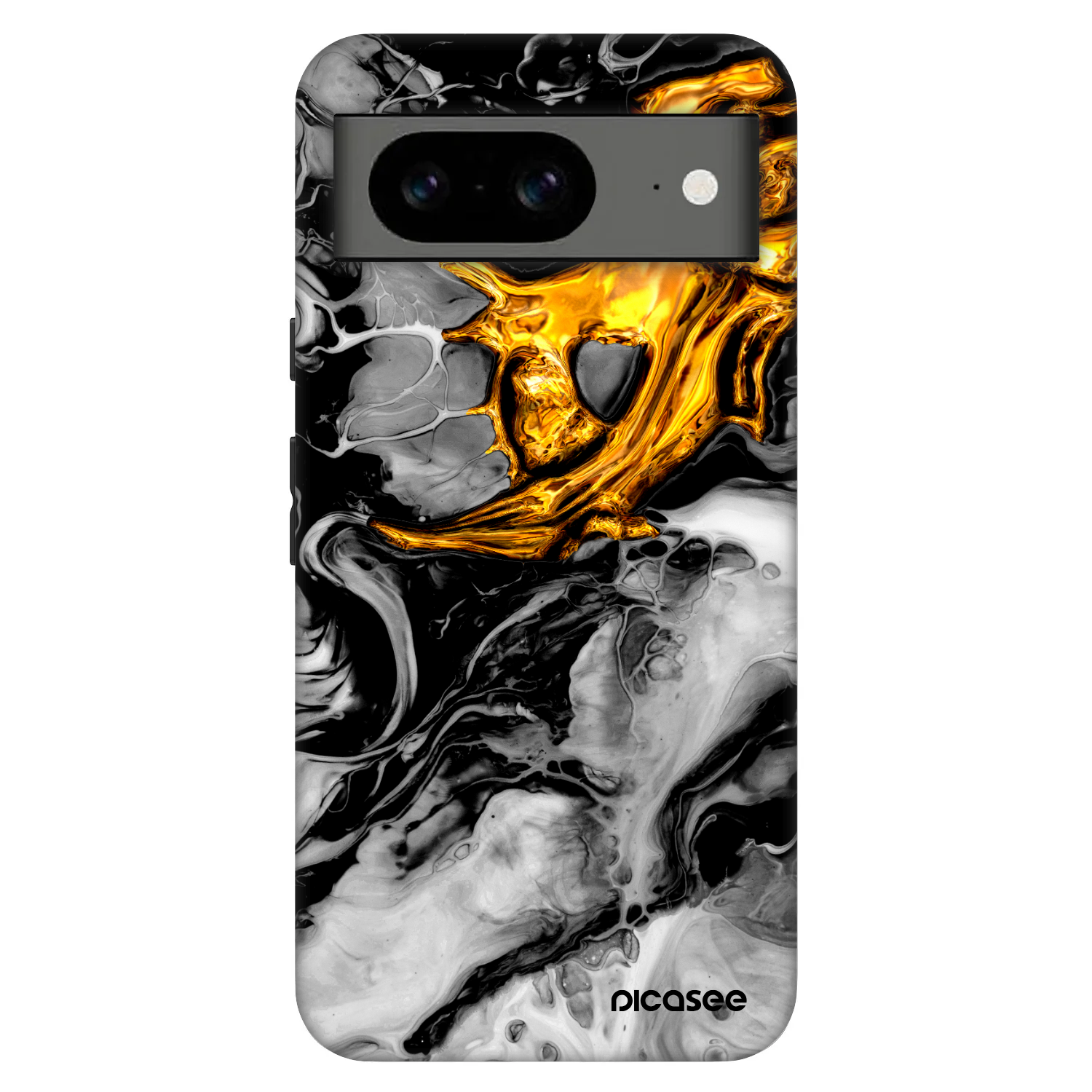 Picasee Fashion Case za Google Pixel 8 Pro - Black Gold 2