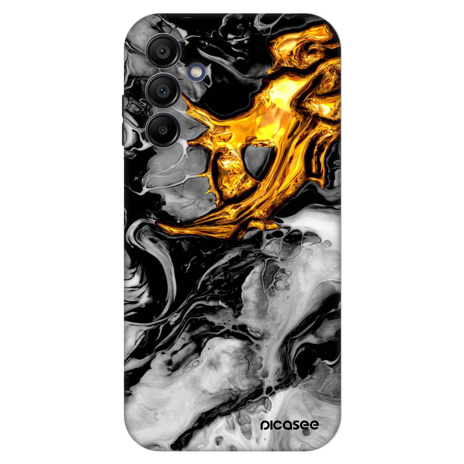 Picasee Fashion Case za Samsung Galaxy A15 A155F 4G - Black Gold 2