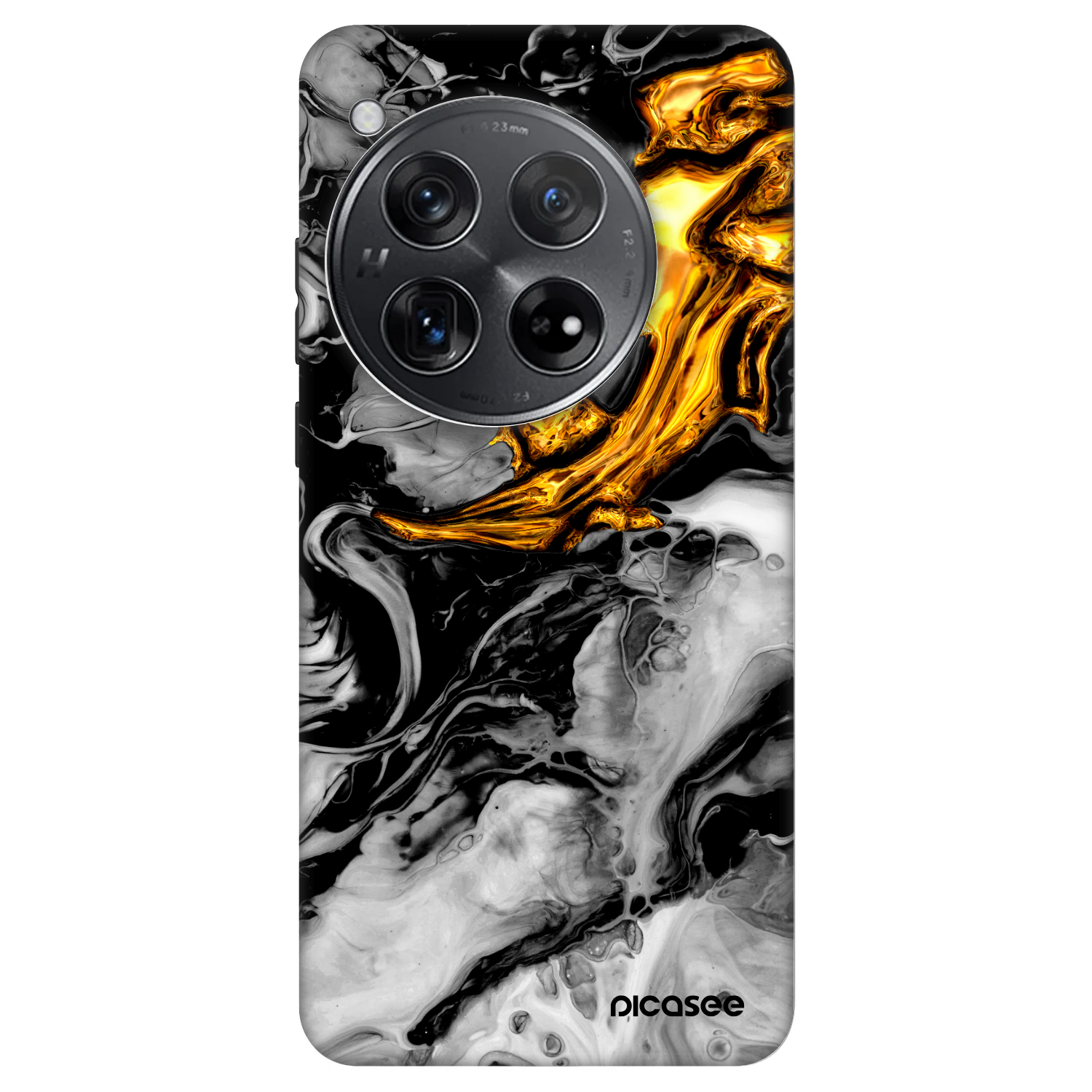 Picasee Fashion Case za OnePlus 12 5G - Black Gold 2