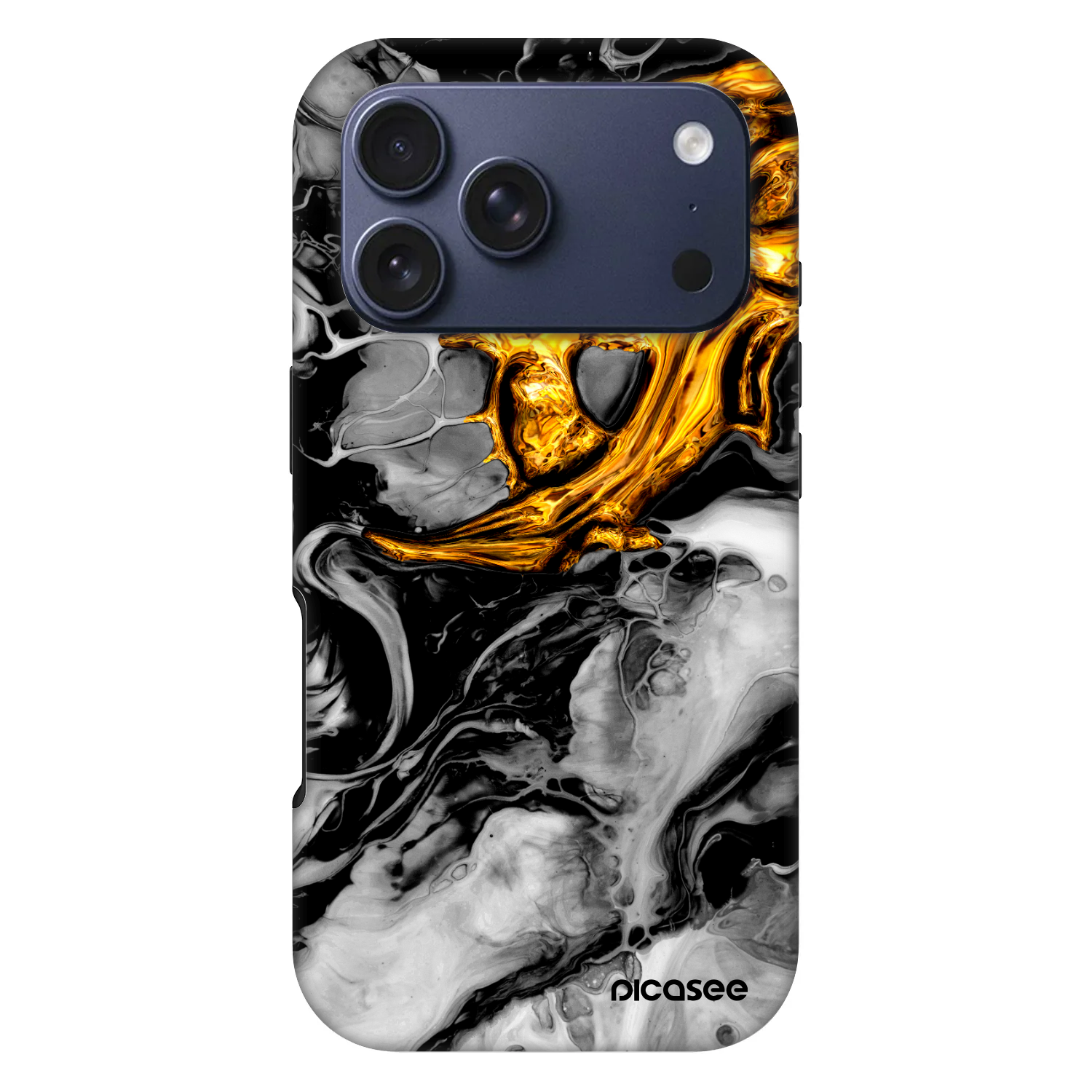 Picasee Fashion Case MagSafe za Apple iPhone 17 Pro - Black Gold 2