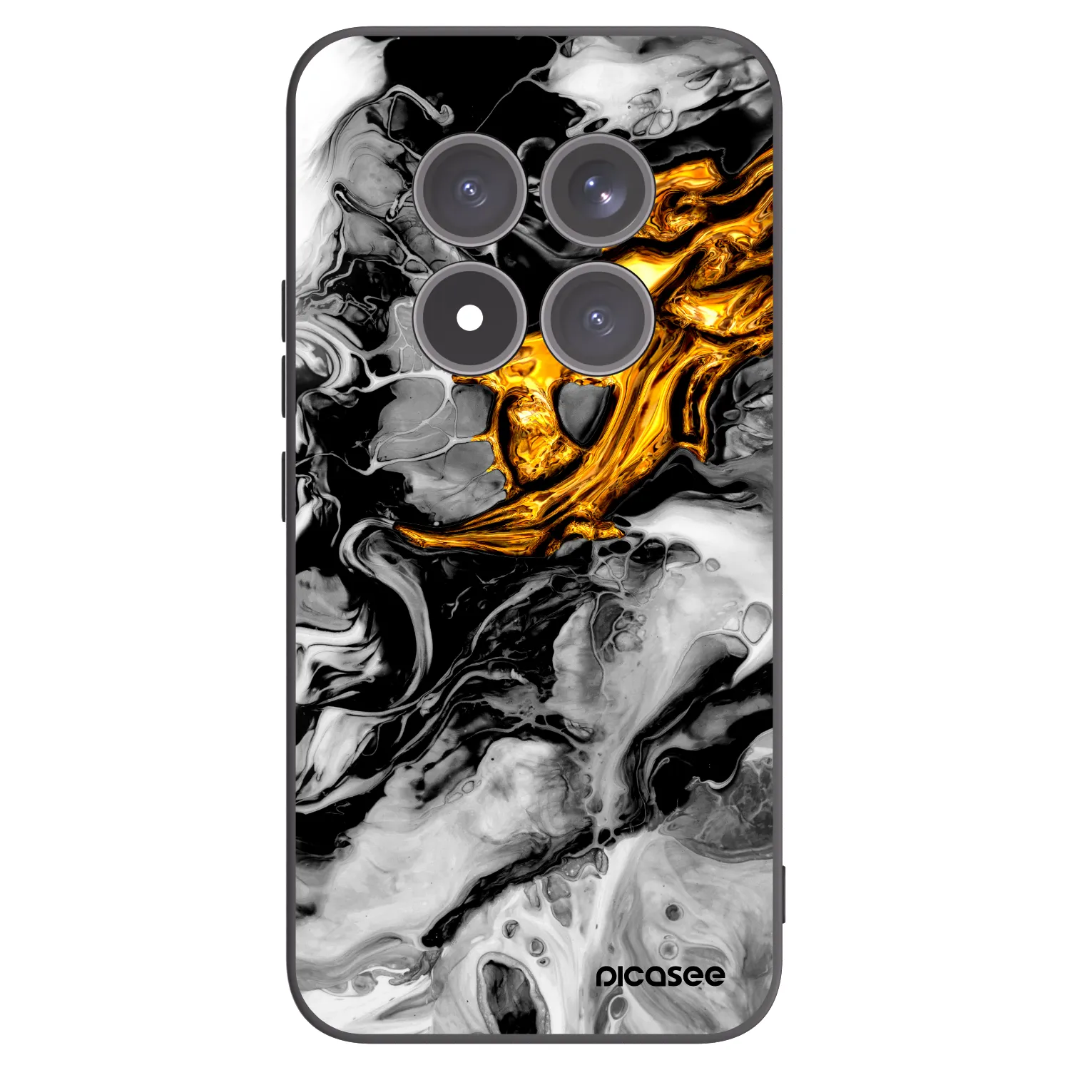 Picasee crna silikonska maskica za Xiaomi Redmi Note 15 Pro+ - Black Gold 2